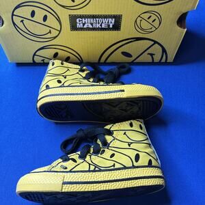 Infant Toddler Girls Boys Converse Happy Face 771256C Yellow Sneakers Size 6